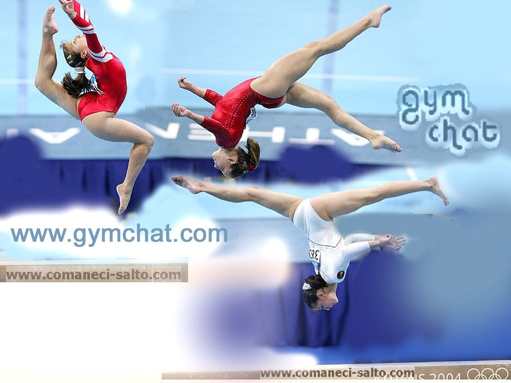 Balance Beam at Athens 2004 Olympics Gymnastics Collage - computer desktop wallpaper1