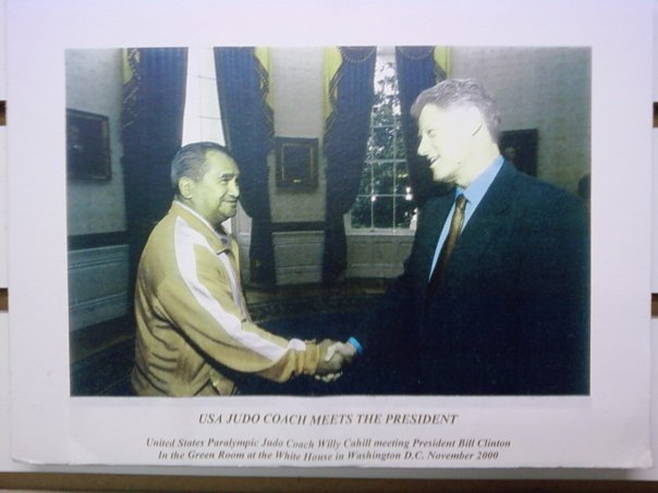 U.S. Paralympic Judo Coach Willy Cahill meets President Bill Clinton1