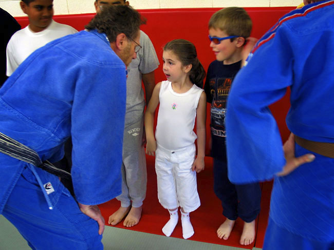 Blind & visually impaired judo kids, stretching/warm-up, Paralympians practice at Cahill's Judo Academy1