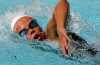 French Swimmer, women's swim heat, freestyle - Athens Olympics women's swim meet