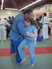 Sensei Pat Barre grappling demo at blind judo kids clinic, KRON 4 News Taping - April 2004