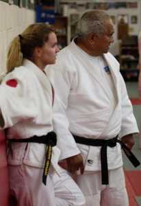 Jordan Mouton and Coach Willy Cahill