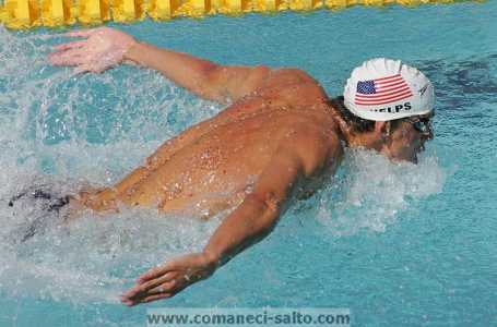 Michael Phelps USA Swimmer Athens Olympics - butterfly