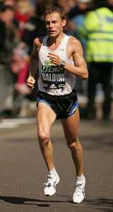 Stefano Baldini Olympic Champion at Athens  - Flora London Marathon 2005