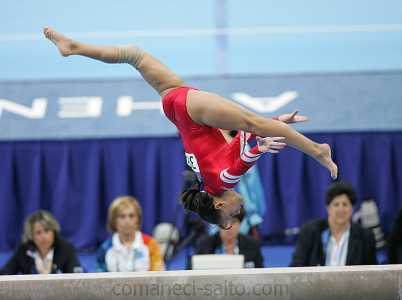 Liudmilla Ezhova beam back aerial - 2004 Athens Summer Olympics