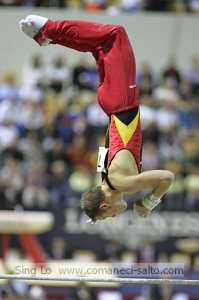 Fabian Hambuechen high bar release move- Aarhus Worlds 2006