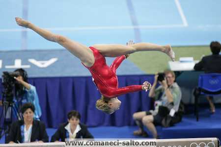 Courtney Kupets  beam back aerial - 2004 Athens Summer Olympics