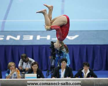 Courtney Kupets  back tuck on beam - 2004 Athens Summer Olympics