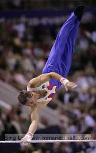 Ajaz Pegan high bar one-arm giants - Aarhus Worlds 2006