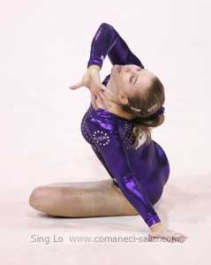 Natasha Kelley floor pose - Aarhus Worlds 2006