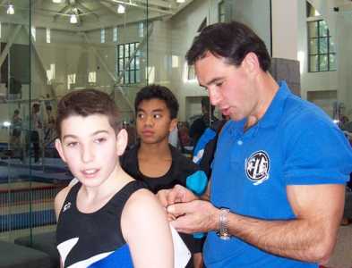 Krasimir Dunev gymnastics coach - SMG boys team
